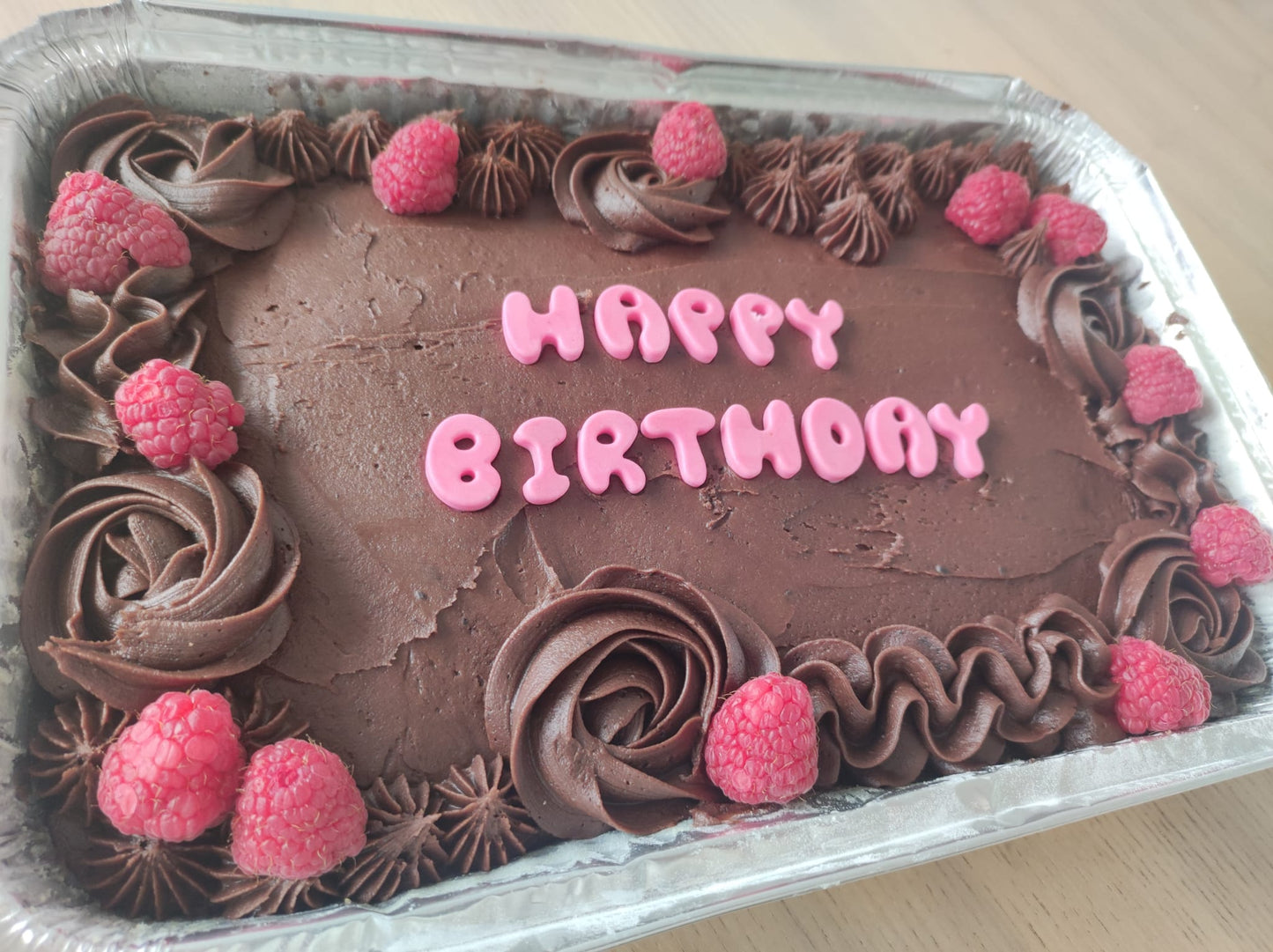 Tray cake - Chocolade - Happy Birthday