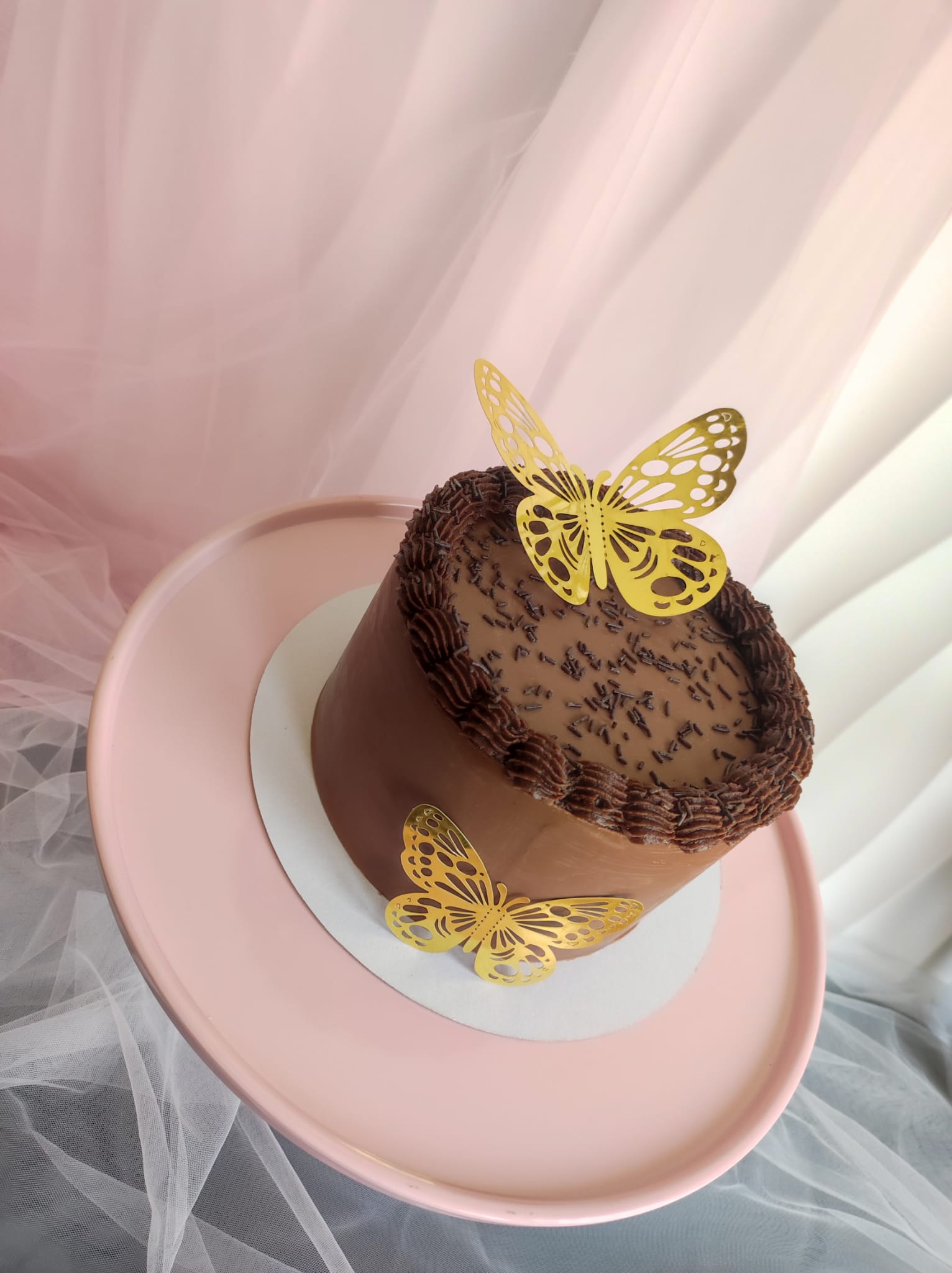 Cake - chocolade - butterfly